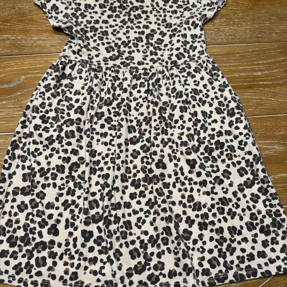 Wonder Nation Animal Print Casual Dress Leopard Print Dress Girls Short Sleeve